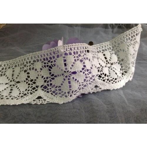 100% Cotton 5.5cm lace trimming,garment accessories lace trims,XERY0263Y