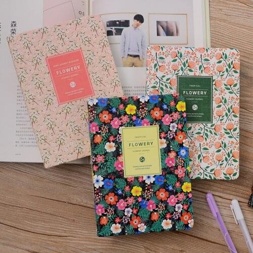 2019 Vintage Pu-Leather Printing Flowers Notebook Diary Book Weekly Monthly Daily Planner Organizer A6 Agenda School Supplies