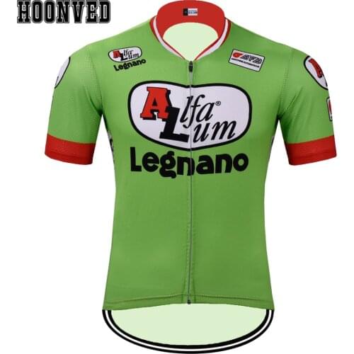 The 2019 New team racing Man green Retro Cycling Jersey Short Sleeves Classic Riding Sweater Clothing maillot ropa ciclismo