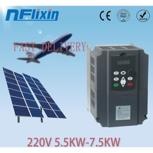 220V 5.5KW Mini VFD Solar Variable Frequency Inverter for Motor Speed Control Converter for sewage pump