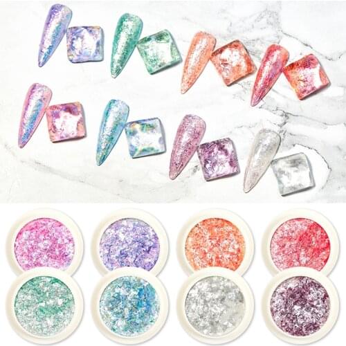 3D Glitter Nail Flakes Hexagon Colorful Sequins UV Gel Polish Sparkling Powder Dust DIY Charm Glitter Flakes Manicure Tools