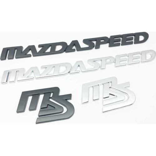 3D Metal MS MazdaSpeed Emblem Decal Sticker Logo for Mazda 2 3 5 6 CX-5 CX-7 323 Axela Atenza Emblem Auto Modified Body Badge