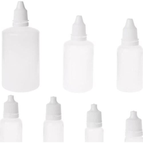 5-100ml Empty Plastic Squeezable Dropper Bottles Eye Liquid Dropper Container