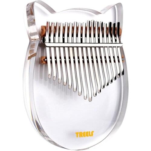 17 key Kalimba Acrylic Thumb Piano 17 Keys Mbira Sanza Transparent Thumb Piano Keyboard Musical Instrument with Tuning Hammer