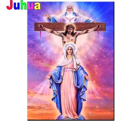 Diamond embroidery Our Lady of Jesus diamond paintings full square round drill stitch cross rhinestone of picture mosaic Holy po