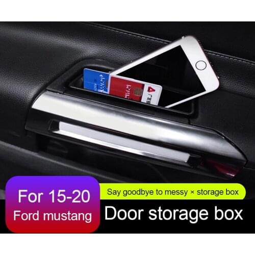 Ford Mustang Car door storage box armrest box storage case For 15-21 Ford Mustang interior decoration Accessories