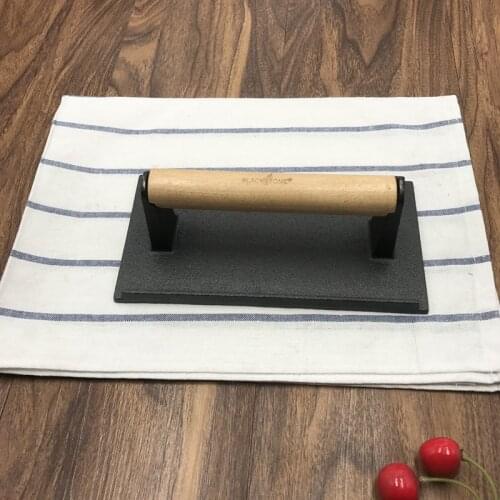 Cast Iron Steak Meat Press Barbecue Tool Barbecue Machine Iron Plate Squid Plate Barbecue Outdoor Picnic Accessories