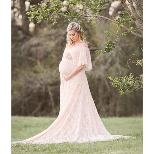 Maxi Vestidos Lace Maternity Dresses For Photo Shoot Long Pregnant Dress Pregnancy Dress Photography Clothes For Pregnant Women
