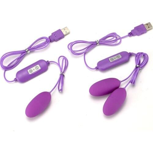 Dual Vibrator Jump Egg USB Charging Clitoris Stimulator Adjustable Multi Speed Massager Vagina Masturbator Sex Toys for Women