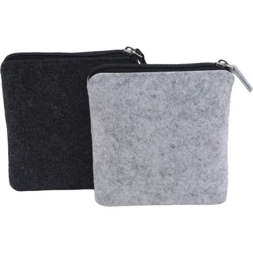 Felt Coin Purse Wallet Women Men Change Bag Credit Card Id Holder Coin Purses Wallets Womens Mens High Quality