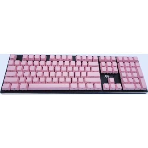 OEM Pink Thick PBT Keycaps ANSI Layout Top Print Side Print Blank for Cherry MX Switch of Mechanical Keyboard Free Shipping