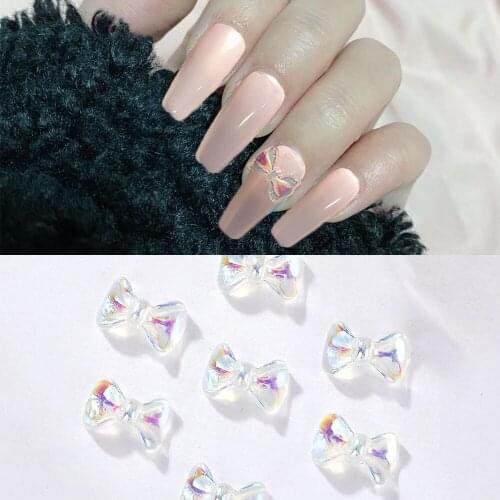 Fairy Aurora Cute Bow-knot Colorful Jewelry 3D Crystal Butterfly Nail Art Decorations DIY Nail Design Tools Accessories Ongles