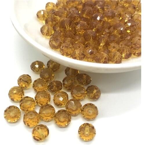 Wholesale 4*6mm/6*8mm Circular Austria faceted Crystal Glass Beads Loose Spacer Round Beads for Jewelry Making #10