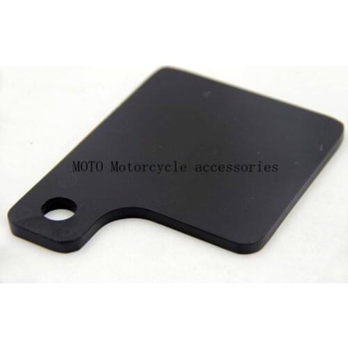 Motorcycle Inspection Tag Sticker Renewal License Plate Black/Chrome For Mounts to any 1/2 inch or small Bolt Fits footpeg