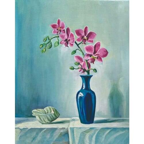 Botanical Flower Iris 11ct Cross Stitch Kit Diy Embroidery Knitting Needlework Craft Handmade Wholesale Stamped Room Decor