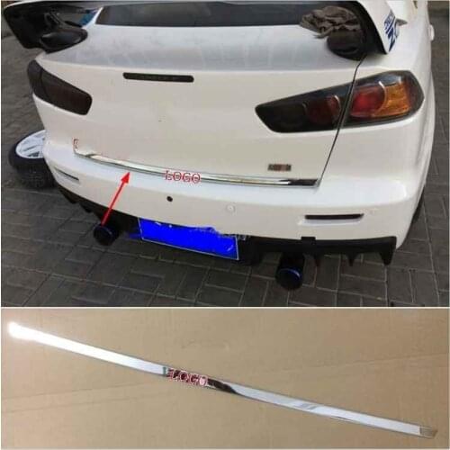 Rear Trunk Cover Tail Gate Trim FOR Mitsubishi Lancer EVO Galant Fortis Sedan 2008-2017 Molding Chrome Back Door Garnish Styling