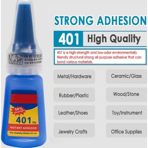 PVC Glue 401 Instant Fast super glue Adhesive Bottle Stronger Multi-Purpose Fix Metal Glass Cyanoacrylate DIY Adhesive Nail Gel