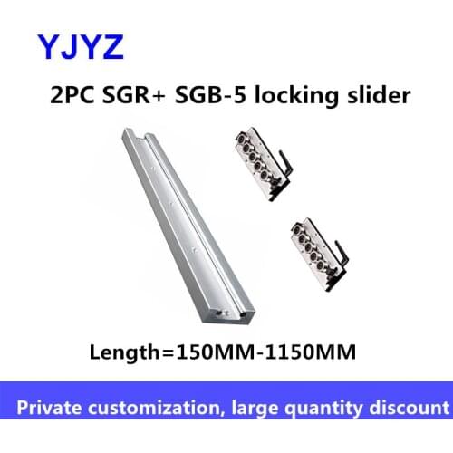 Precision built-in dual-axis guide,2PC SGR10/15N /15/ 20N /20/25/35 / roller guide SGB-5 wheel bearing, length = 150MM-1150MM