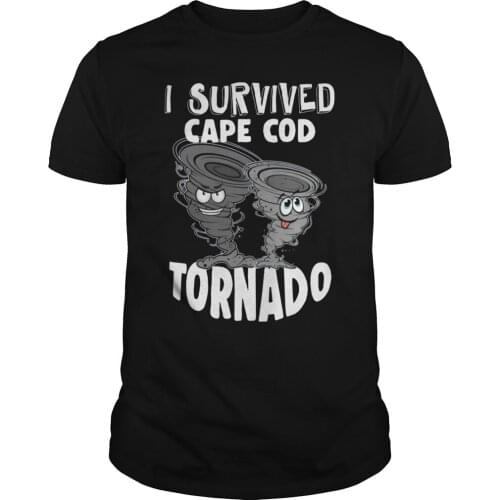 I Survived Cape Cod Tornado. Funny Graphic Phrase T-Shirt. Summer Cotton O-Neck Short Sleeve Mens T Shirt New S-3XL