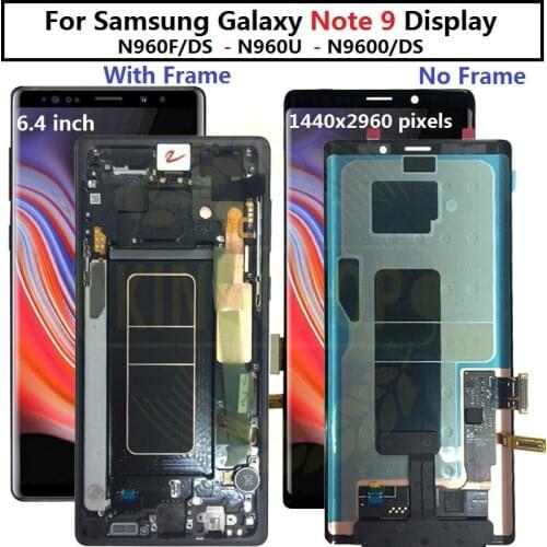 For Samsung Galaxy Note 9 Lcd with Frame Display Touch Screen Digitizer Assembly For Samsung note9 LCD N960 N960F N960DS N9600