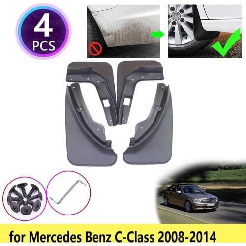 4 PCS for Mercedes Benz C-Class W204 2008 2009 2010 2011 2012 2013 2014 Mudguards Mudflaps Fender Guards Splash Car Accessories