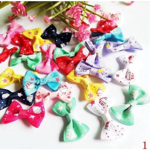 50Pcs/lot Mini Ribbon Bow ForSewing Wedding Decoration Bow Tie Hair Craft Accessory 3X2.5cm