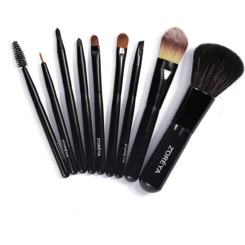 9pcs Makeup Brushes with Patent Leather Bag