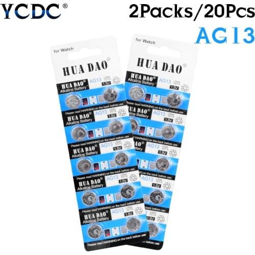 YCDC 1.55V LR44 A76 AG13 SR1154 For Watch Calculator AG13 pile montre relogio celular horloge batterijen batterie bottone