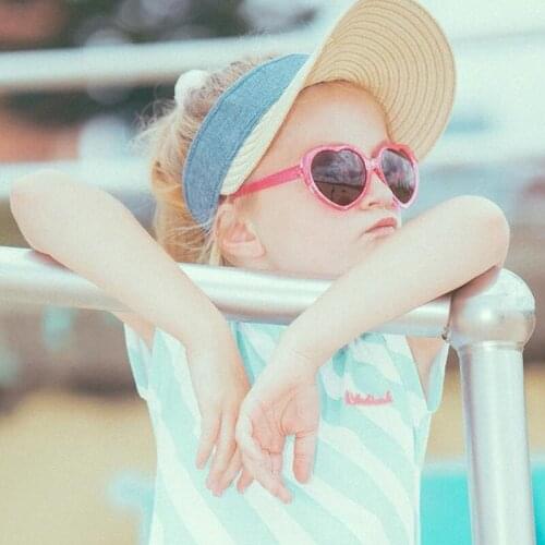 Elbru Heart Shaped Children Sunglasses Children Baby Fashion Sun Glasses UV400 Sunshades For Boys Girls Kids Colorful Eyewear