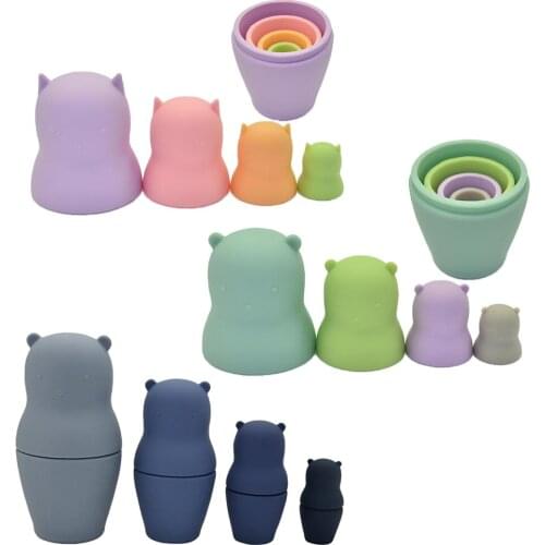 Silicone Teether Toy Baby Intellectual Development Doll Educational Toy Food Grade Silicone Teether Teething DIY Gift for Kids
