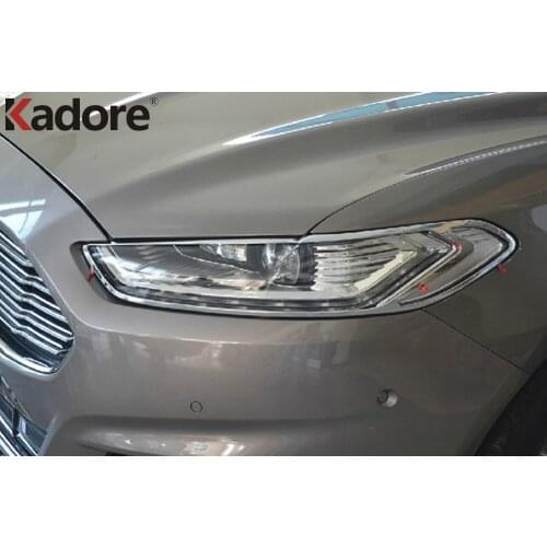 For Ford Fusion Contour 2013 2014 2015 ABS Chrome Front Light Lamp Cover Trim Headlight Sticker Car Exterior Accessories