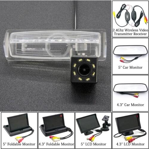For Toyota Camry XV30/Daihatsu Altis/Sienna/Camry 8LED CCD Car Rear View Camera 4.3" 5" Parking Monitor Reverse Wireless
