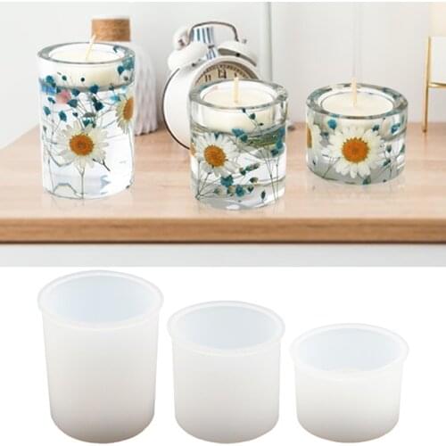 Silicone Mold Candle Holder Mould Coaster Mold Decorative Craft DIY Epoxy Resin Mould Tool Tray Mold Resin Crafts Home Decor