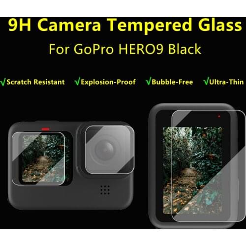 Gopro hero9 Camera Protective Film Glass for GoPro HERO9 Black Camera 9H Hardness Tempered Glass Ultra Thin Screen Protector