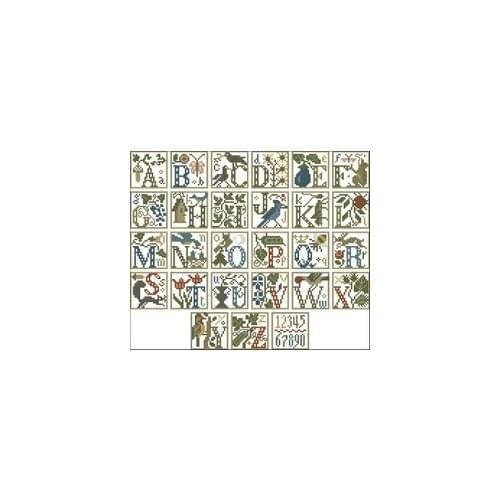 Xiaoyi cotton self-matching cross stitch Cross stitch RS cotton comes with no prints Magazine - pat garden alphabet