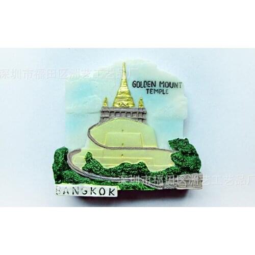 Bangkok, Thailand Jinshan Temple Features Travel fridge stickers