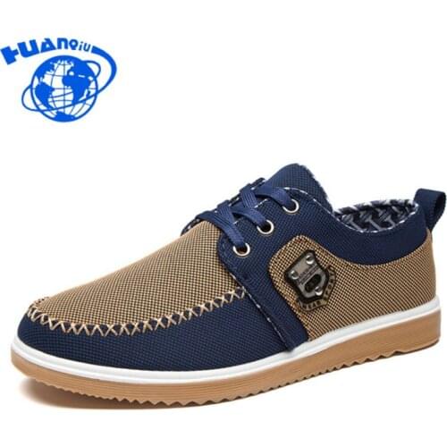 HUANQIU Spring Autumn Men Casual Shoes Breathable Lightweight Shoes High Quality Boat Shoes Mens Flat Loafers Big Size ZLL332
