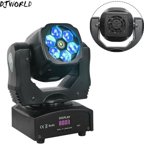 DJ Laser 6x15w Beam RGBW Moving Head Lighting For Disco Birthday Party Projector Decoration Music Club Wedding Event