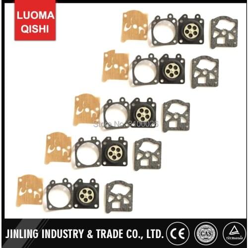 5 Sets 5200 Carburetor repair tool kit to fit 3800 4500 52cc 5800 Chainsaw carb rebuild tool gasket seal parts
