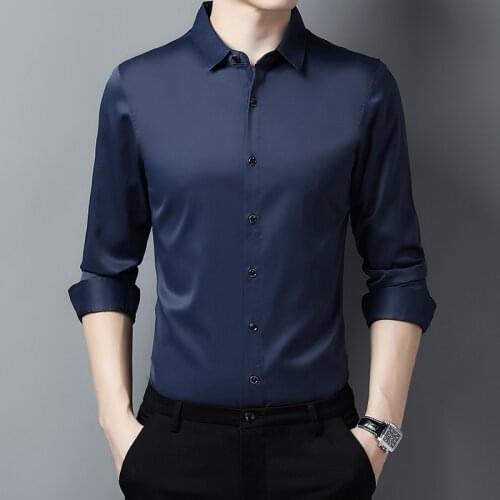 167 Men New Luxury Dress Shirts Business Casual Slim Fit High Quality Professional Gentlemen Workwear Long Sleeve Simple Camicia