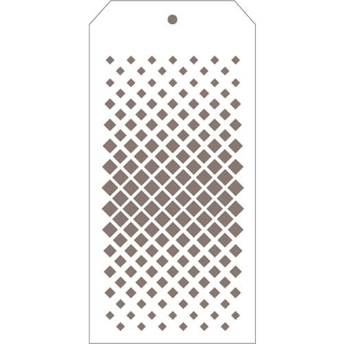 2021 New Label Tag Plastic Stencil For DIY Craft Making Square Background Scrapbooking Card Album No Metal Cutting Dies Stamps