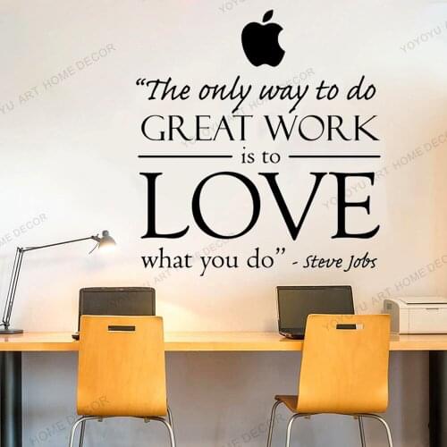 Office Inspiration Quotes Wall Decal Vinyl Steve Jobs Quote Wall Sticker Office Indoor Decoration Wallpaper Self-adhesive rb638