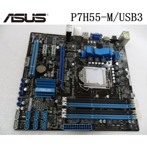 Original motherboard for ASUS P7H55-M/USB3 USB 3.0 LGA 1156 DDR3 desktop USED motherboard mainboard