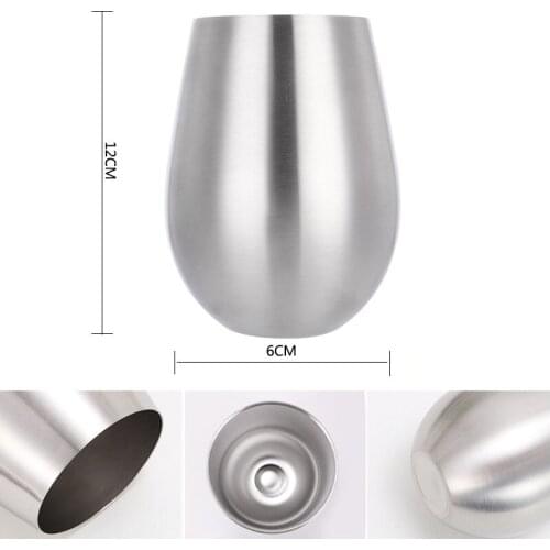 Egg Shape Beer Mug Stainless Steel 304 Camping Drinkware for Beer Wine Cocktail Milk Tea Coffee Vodka Outdoor Drinkware