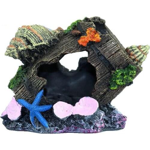 Resin Miniature Broken Barrel Amphora Hide-out Hide-away Hiding Cave For Reptile Tarantula Fish Aquarium Terrarium Decoration