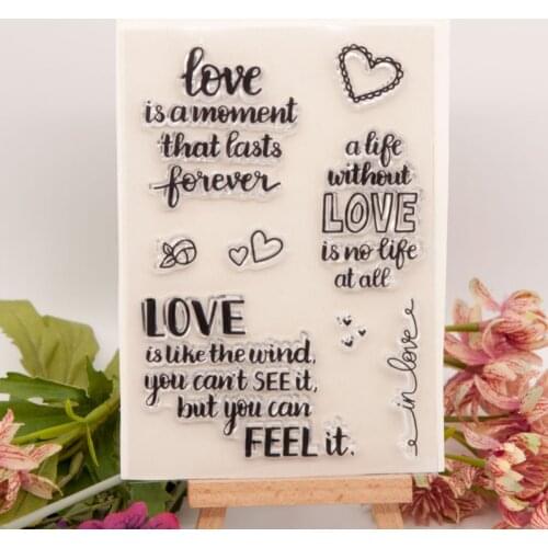 Love Words Clear Rubber Stamps for Scrapbooking Silicone Seals Craft Stencil Album Card Make Decoration Sheet 2020 New