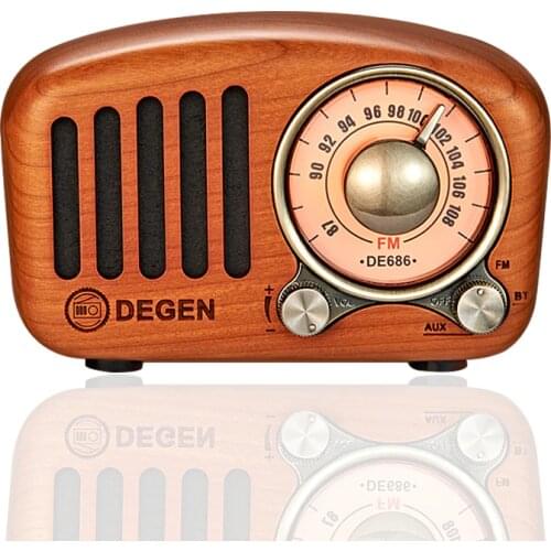 Retro Bluetooth Speaker Vintage FM Radio with Loud Volume , Wooden FM Radio,Old Fashioned Classic Style,TF Card & MP3 Player