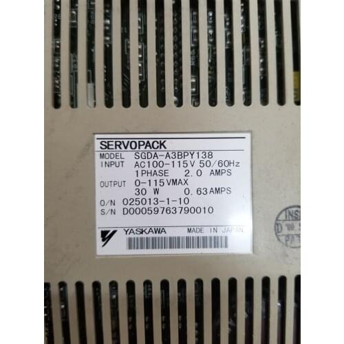 SGDA-A3BPY138 SERVO DRIVER , used in good condition . 80% appearance new , good working , free shipping