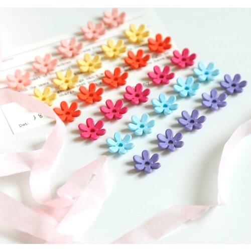 Japanese style Showa color matching small flowers acrylic loose beads DIY bracelet necklace beaded earrings accessories