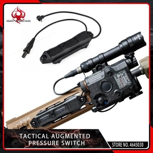 Element Airsoft Tactical Augmented Pressure Mount Double Control Switch for Softair PEQ and Flashlight 20mm Picatinny Rail Black